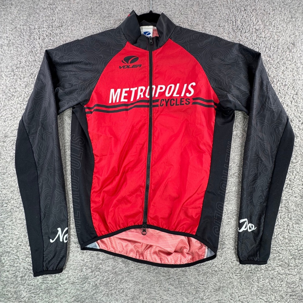 Voler Metropolis Cycles Mens XS Cycling Wind Jacket Red Black Vortex Ripstop USA